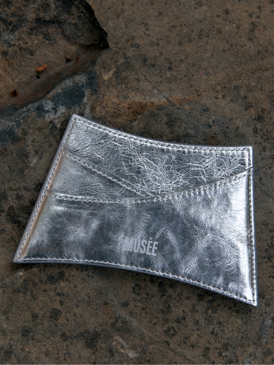 KLIMT Curved Silhouette Card Wallet_Silver